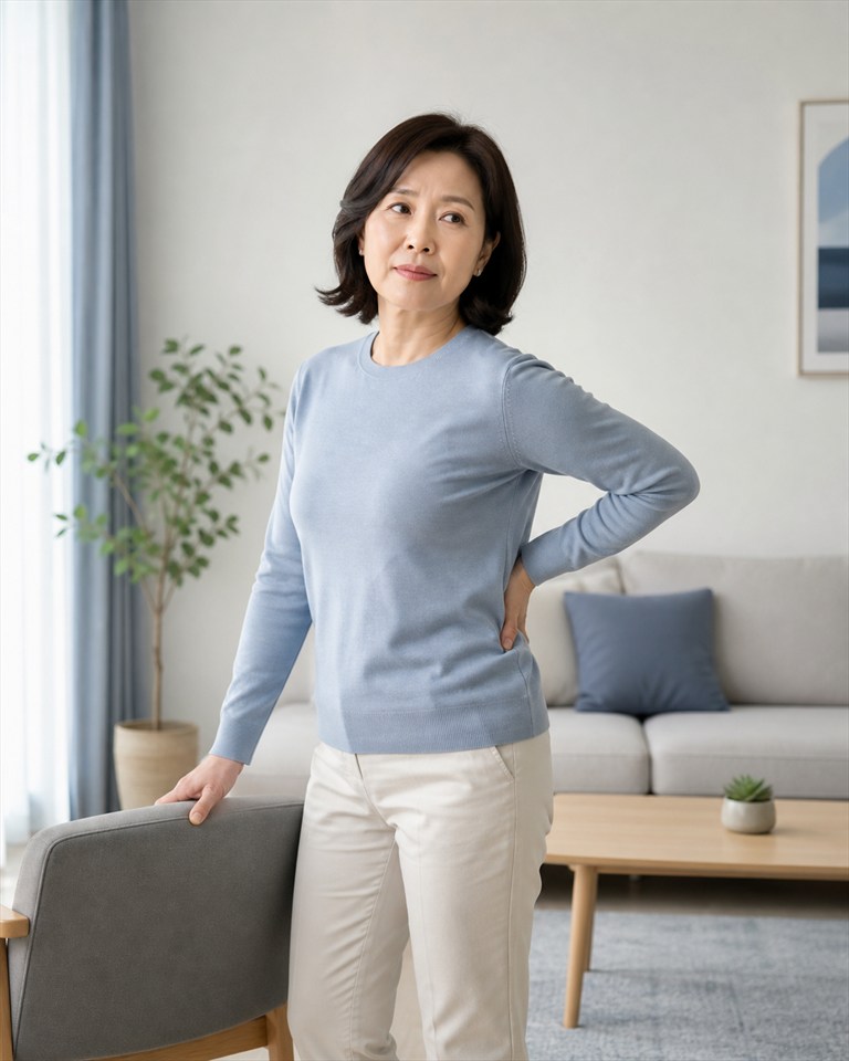 허리 통증을 살피는 이미지